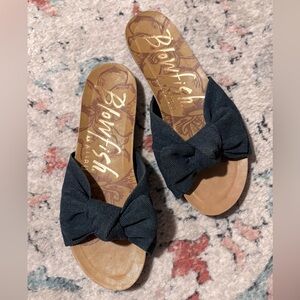 Blowfish Women's Ginah Twilight Smokey Twill Slides Sandals